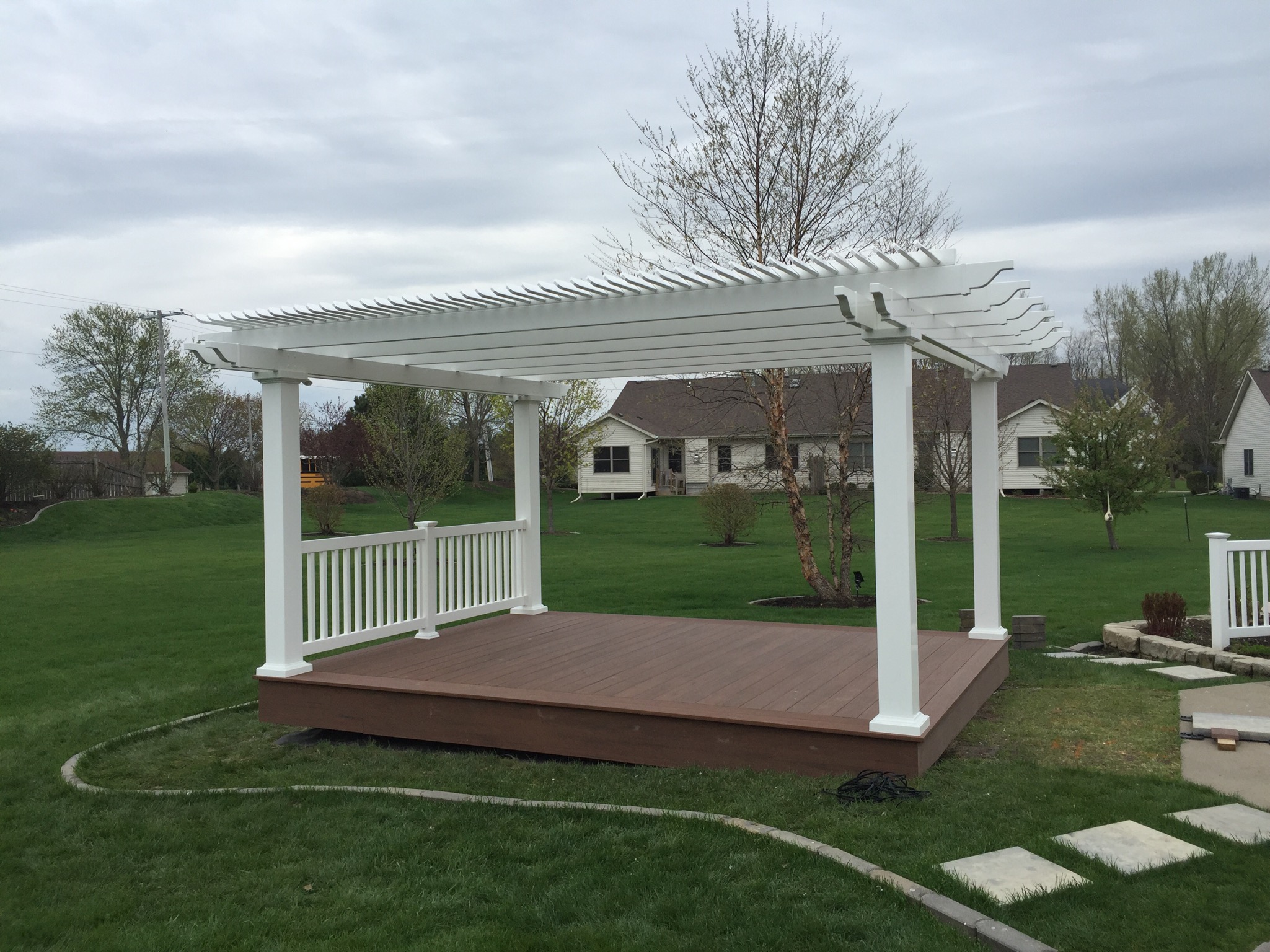 Attached Vinyl Pergola Kit Gallery Heartland Pergolas