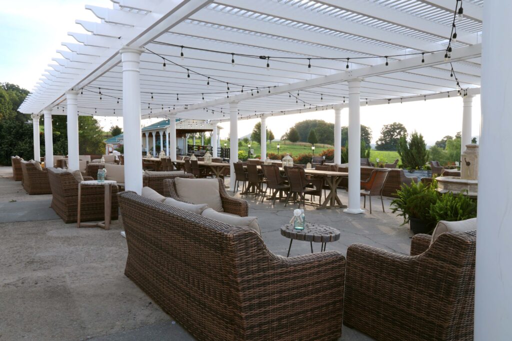 Sinkland farms event space outdoor pergola