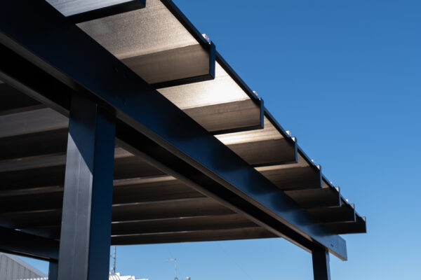 Elements 12x16 Freestanding Rain Proof Pergola - Black - Image 3