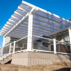 Elements 20x20 Freestanding Rain Proof Pergola - White