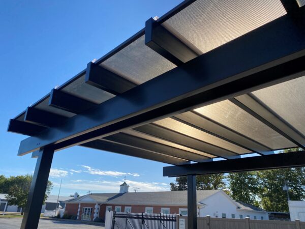 Elements 12x16 Freestanding Rain Proof Pergola - Black - Image 5