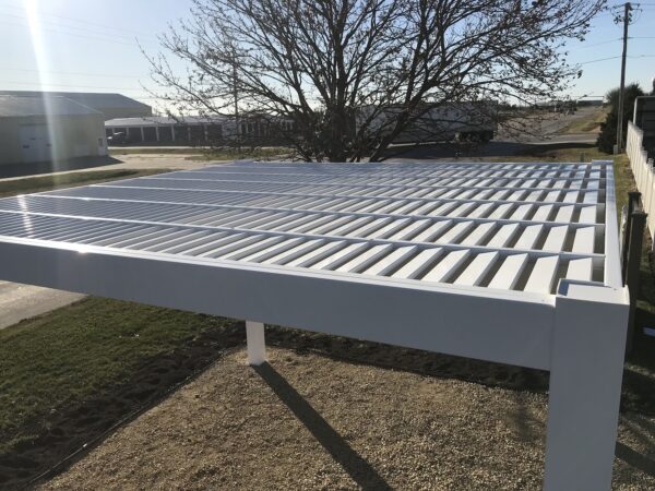 Modern 12x12 Freestanding White Pergola - Image 5
