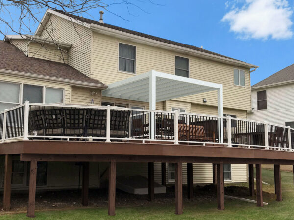 Modern 12x12 Attached White Pergola - Image 6