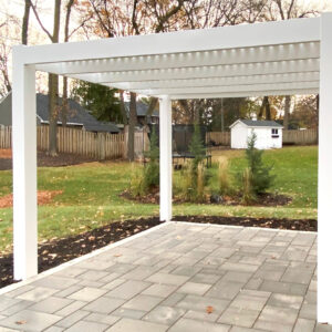 Modern 12x12 Freestanding White Pergola