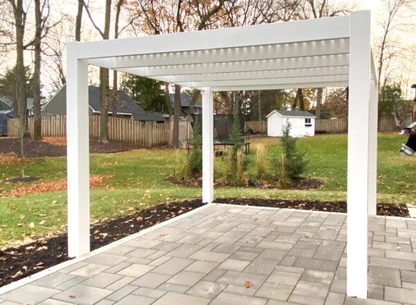 Modern 12x12 Freestanding White Pergola