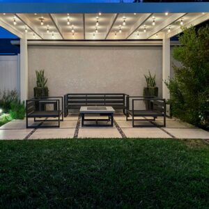 Modern 16x16 Freestanding White Pergola