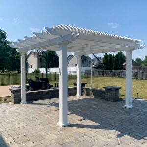 Traditional 12x12 Freestanding White Pergola