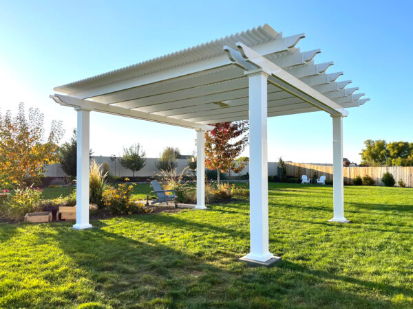 Traditional 16x16 Freestanding White Pergola