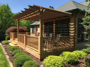 heartland pergola painted brown